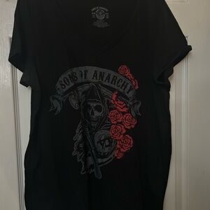 Black Sons of Anarchy Graphic T-Shirt